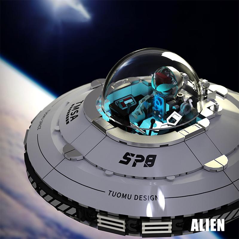 High-Quality Technical High-Quality Ufo High-Quality Spacecraft High-Quality With High-Quality Lights High-Quality Building High-Quality Blocks