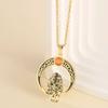 LIKGREAT Vintage Crescent Knot Tiger Necklace Stainless Steel Pendant Necklaces Gothic Punk Amulet Jewelry Gift for Men Women
