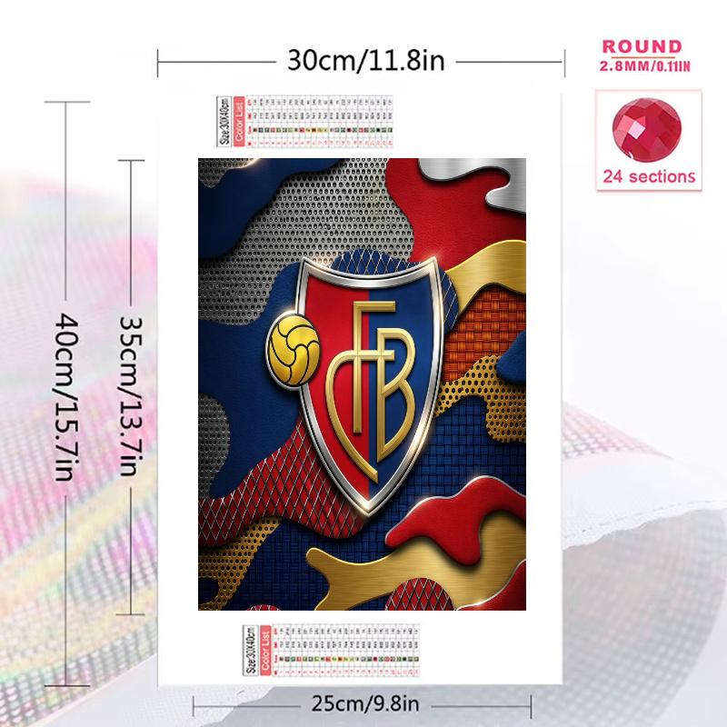 FC Basel 100% Round Full Drill 5D DIY Diamond Painting Embroidery Cross Stitch Rhinestone Décor