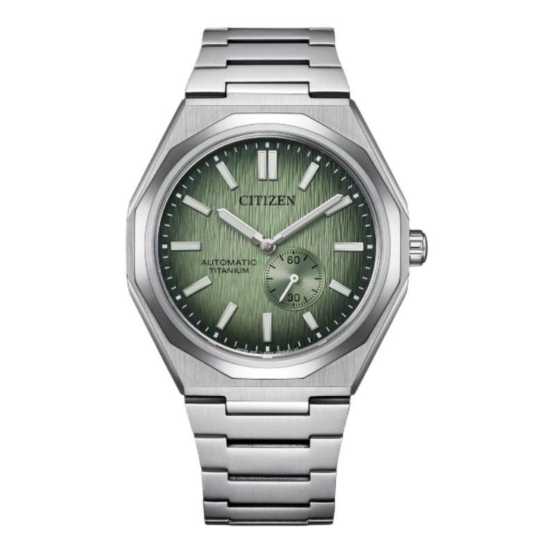 CITIZEN Mechanical Watch Series 100 Meters Waterproof Automatic Titanium Strap 40.5mm Unisex Green Dial NK5020-58X синий