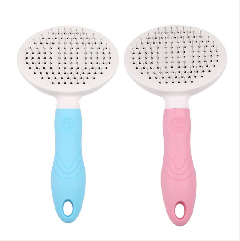 Pente para Gatos com Pelo Grosso e Autolimpeza: Remove Pelos Soltos, Agulhas de Aço Inoxidável, Massagem Confortável, Antiestático, Sem Danos.