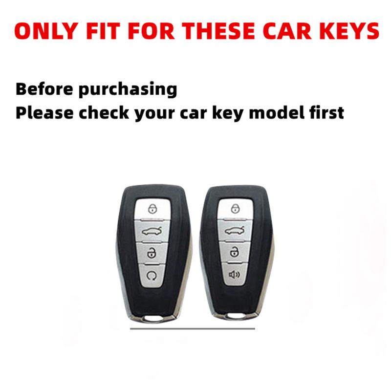Carbon fiber pattern Car Key Case Remote Cover Shell Holder For Geely New Coolray Binray Preface Okavango Monjaro Emgrand Altas