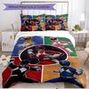 Set copripiumino 3 pezzi (1*Copripiumino + 2*Federe, Senza Nucleo), Set Biancheria da Letto Morbido Stagione Unica con Stampa dei Mighty Morphin Power Rangers, Decorazione Camera da Letto