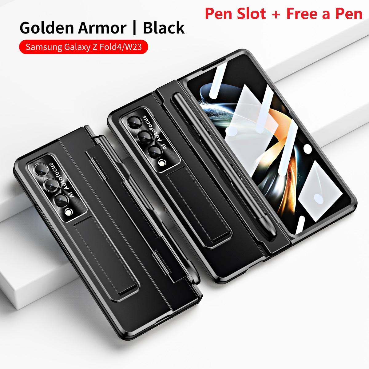 

Armor Hard For Samsung Galaxy Z Fold 7 6 4 5 3 Fold3 Fold5 Case Pen Slots Glass Film Screen Protector Stand Hinge Cover Plastic&Z Fold 7