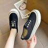 Scarpe da Ginnastica in Tela Retro con Suola Spessa Casual Traspiranti da Donna per Primavera e Autunno