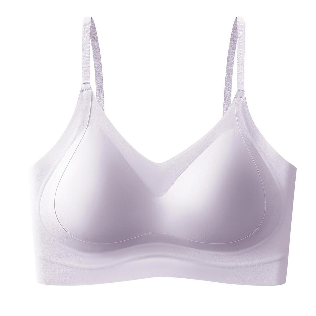 Summer Ice Silk Seamless Wireless Bra: Enhancing Small Chests with a Beautiful Gathered Design