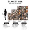 1 Piece Chicken-themed Gray Flannel Blanket, Soft, Suitable for Sofa, Bed, Office, All-season Use.