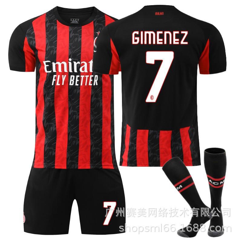 2526AC Milan Home Football Uniforms 10 Leo Shirts 79 Filly 11 Ibrahimovic No. 14 Modric Kaka