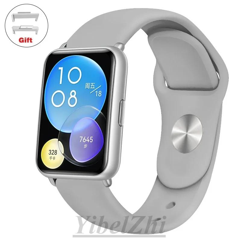 

Спортивный ремешок для смарт-часов Huawei Watch FIT 2, силиконовый ремешок для часов Correa Vitality, браслет fit2, ремешки для часов, аксессуары для ремней For huawei fit 2