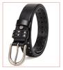 Belt Women'S First Layer Cowhide Rivets Punk Youth Denim Casual Leather Belt