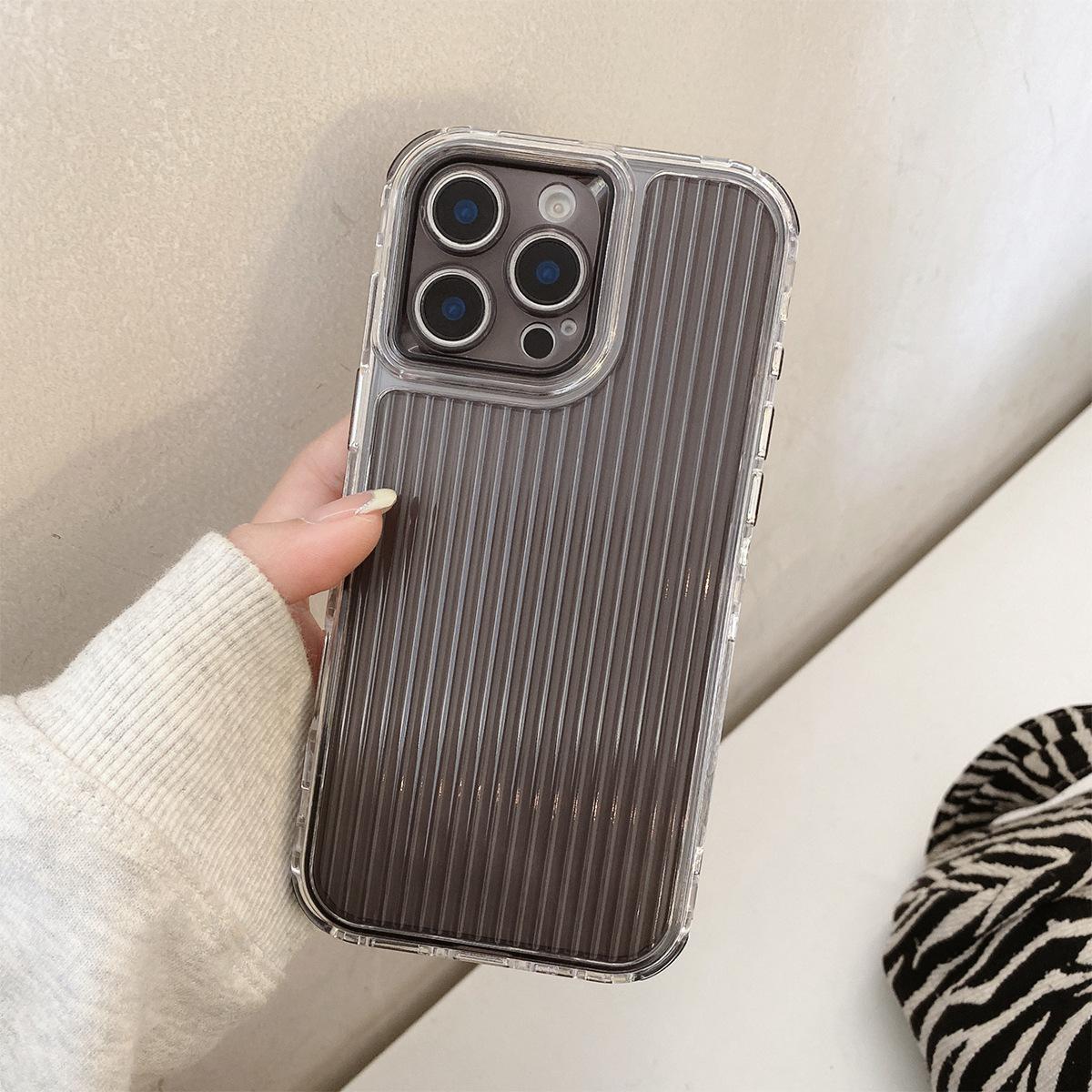 

Чехол для мобильного телефона для женщин, Высококлассный, Легкая роскошь, Прозрачный, Однотонный из перьевой пряжи, для Защитный чехол для мобильного телефона Apple 16pm For iPhone 12PRO