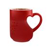 Stylish Ceramic Drinking Cup With Lovely Heart Handle And Fade Resistant Print Color Changing Coffee Mug