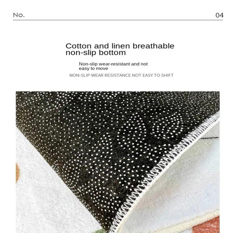 Ovaler Kamelien-Imitationskaschmir-Teppich Kleiner Duft Mädchen Schlafzimmer Dekoration Bettdecke Zuhause Langer Streifen Bodenteppich