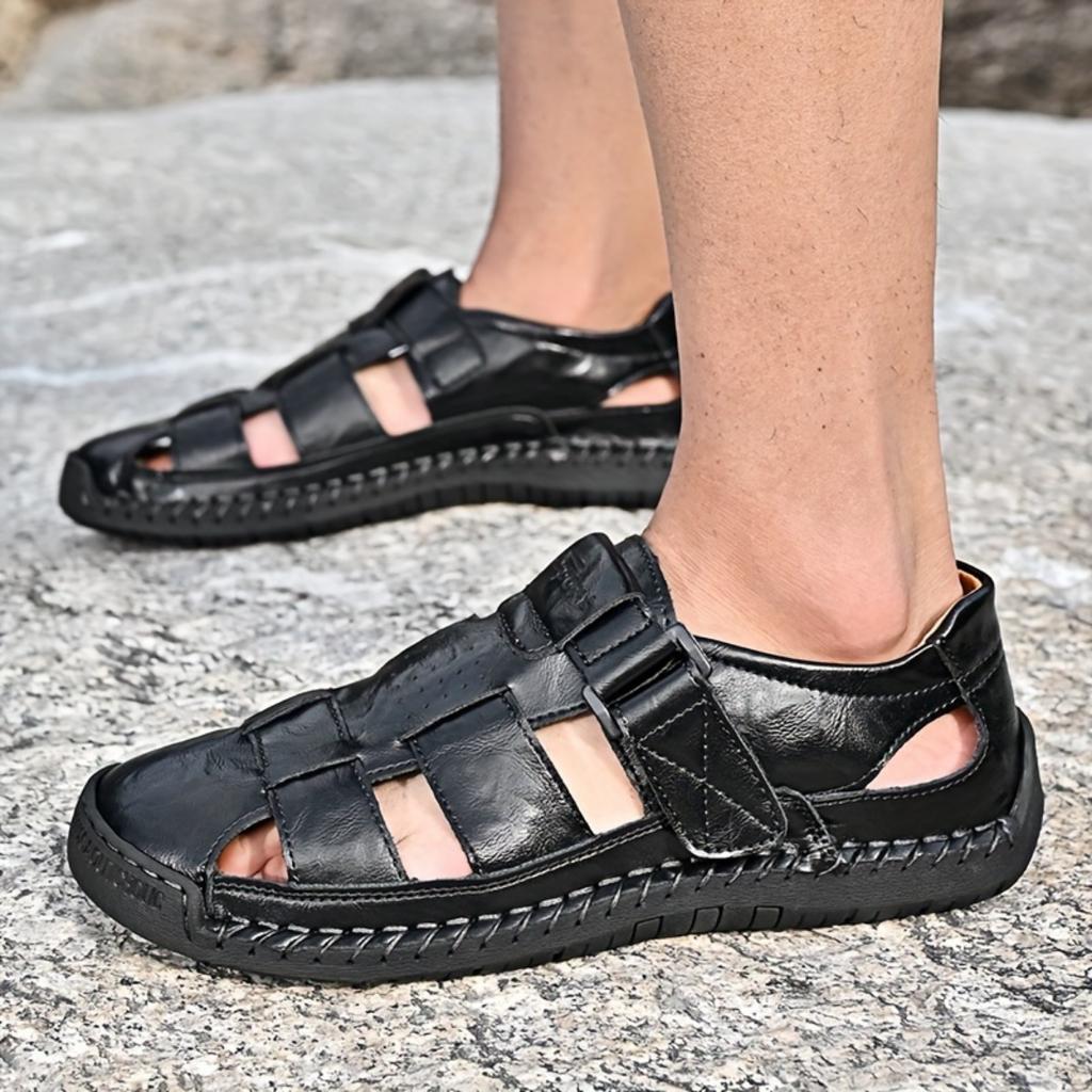 Men's Sports Sandals - Closed Toe Outdoor Fisherman Shoes, Breathable Summer Beach Loafers Non-Slip