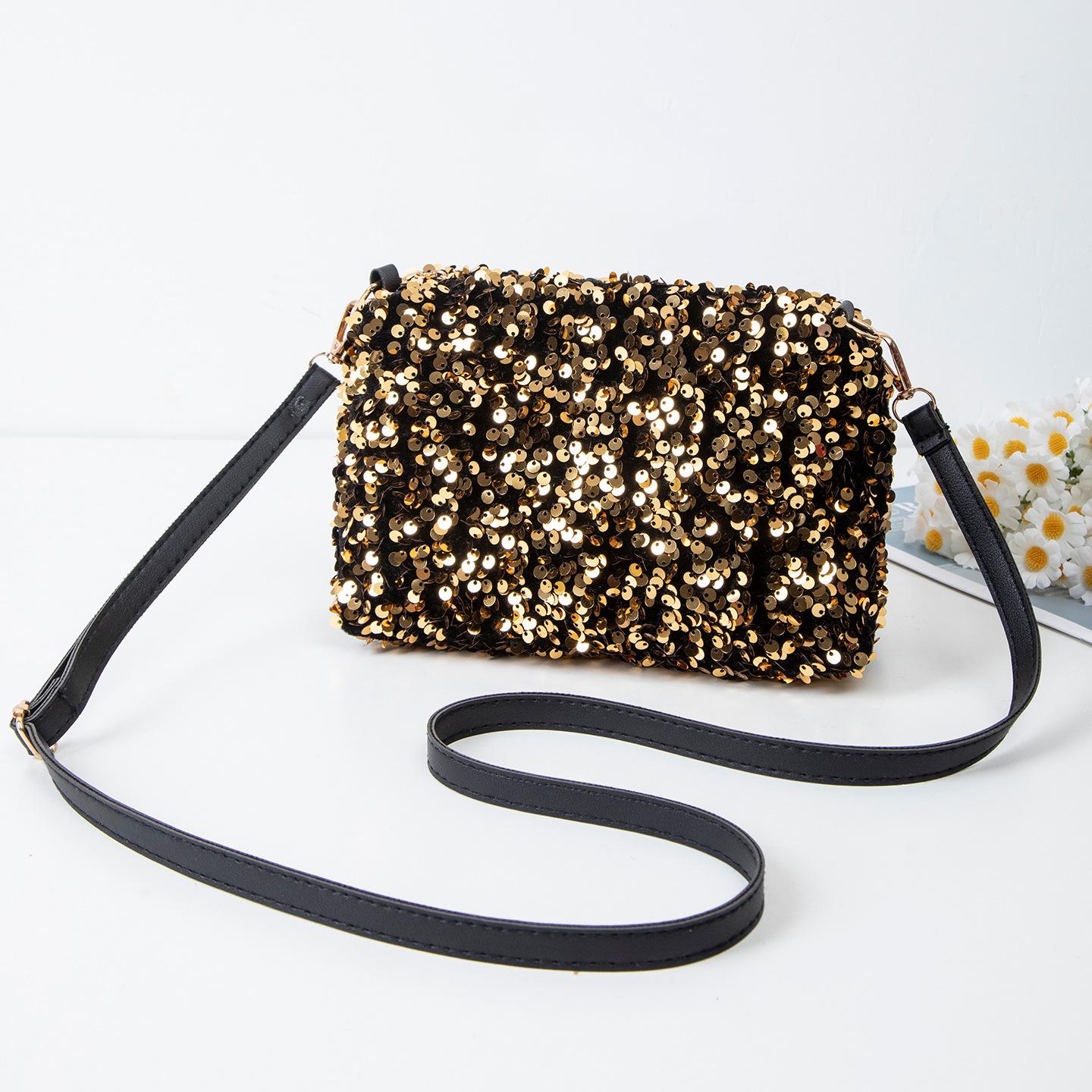 JYL TS Женские сумки через плечо Квадратная сумка 004 Наплечная ПУ Блестки Мини Косметичка Женская сумка против вспышки белого 4000₽