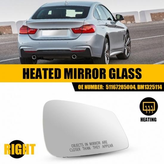 Heated Mirror Glass Right Passenger Side For 2012- BMW X1 i3 328i 320i 330i
