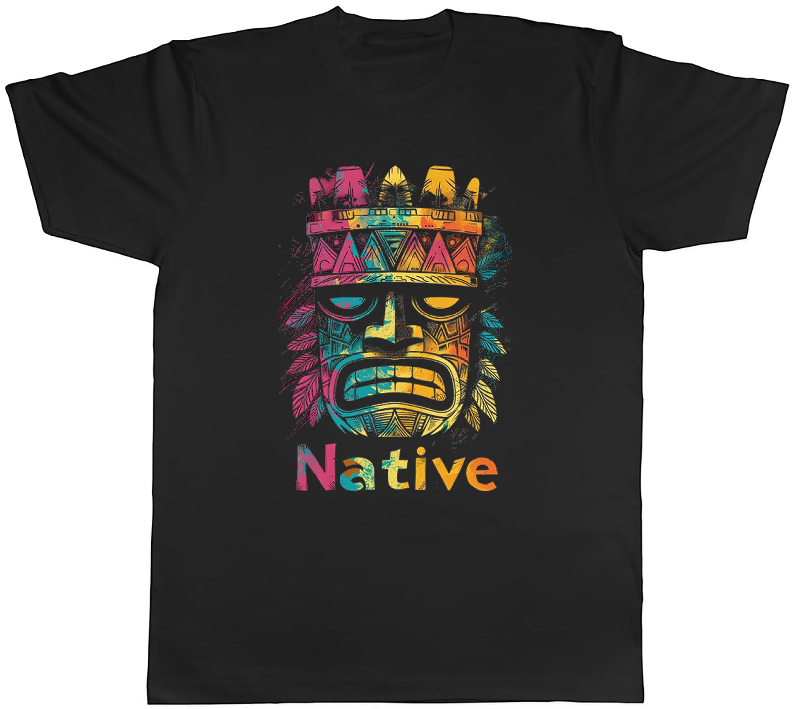 Native Aztec American Unisexs TShirt Tiki Jungle Warrior Tee Gift S