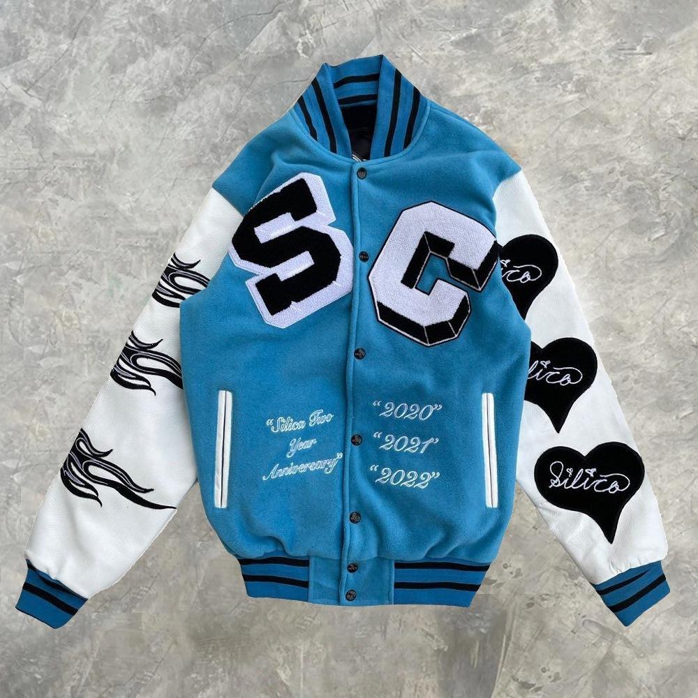 Fashion Men and Women with the Same Style Couple Spring and Autumn Jacket European and American 3D Printed Baseball Jersey