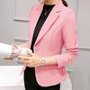 Black Women Blazer Blazers Lady Office Work Pockets Jackets Coat Wine Jackets