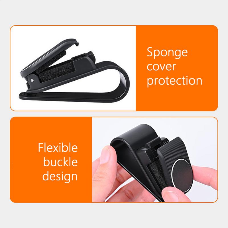 Sunglass Holder For Car Eyeglass Hanger Clip Visor Accessories Gadgets Sunglasses Mount Ticket Card Organizer For Commute Travel