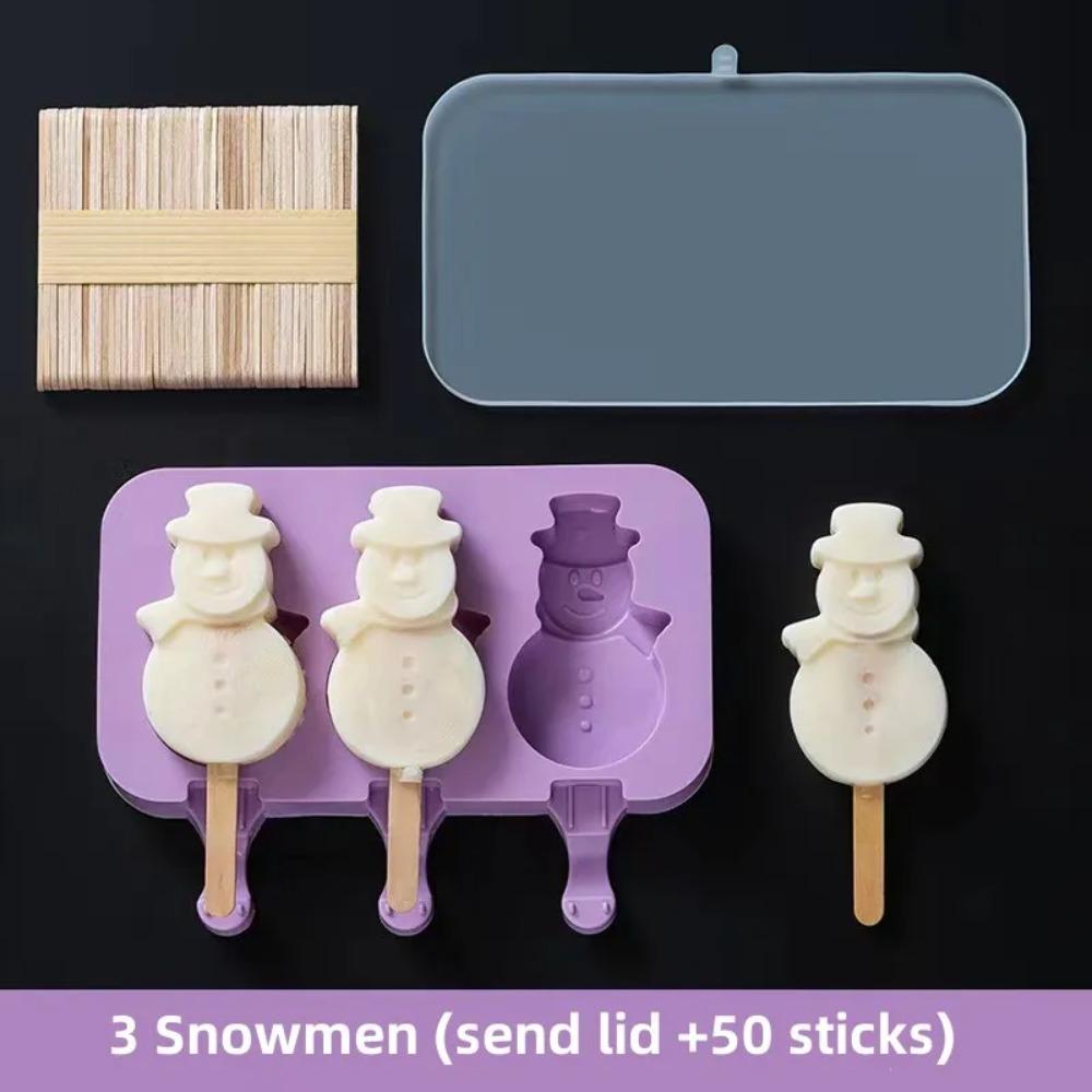 With Lid Popsicle Mold Easy Release Ice Pop Tray Reusable Ice Cream Mold