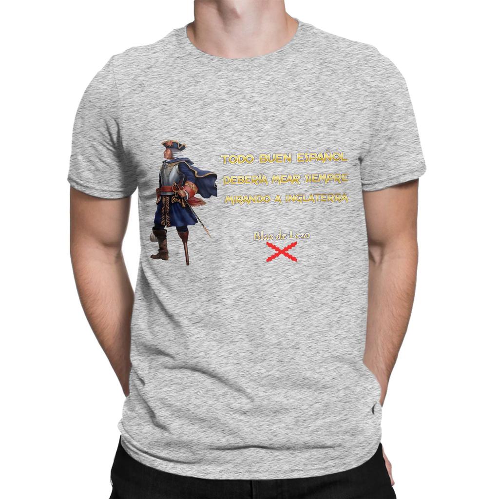 Unisex Admiral Blas de Lezo T Shirt Pure Cotton Tops Funny Short Sleeve Round Neck Tees Printed TShirt