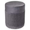 "Nofy" Velvet Pouf Height 38 Cm Atmosphera - Grey