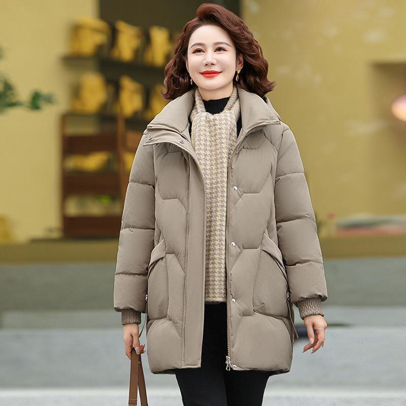 Stylish 2025 Winter Warm Cotton Coat for Middle-Aged & Elderly Women