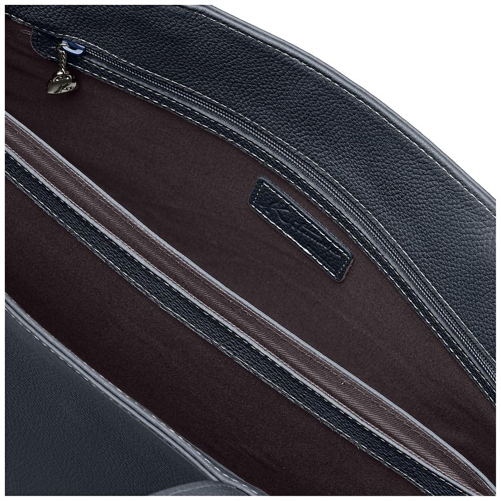 B5 Size Shoulder Bag Dark Stitch 10901 [Kitamura] Y-1254 Women's Blue/White [Navy]