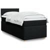 Vidaxl Letto Continentale Con Materasso, Nero, Tessuto 90X190 Cm