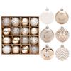 16 Piece For Christmas Ball Ornaments with Glitter Finish for Tree and Seasonal Decorations Plastic Hanging Balls