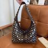 2025 Trendy Polka Dot Rivet Shoulder Bag – Fashionable European & American Style Tote