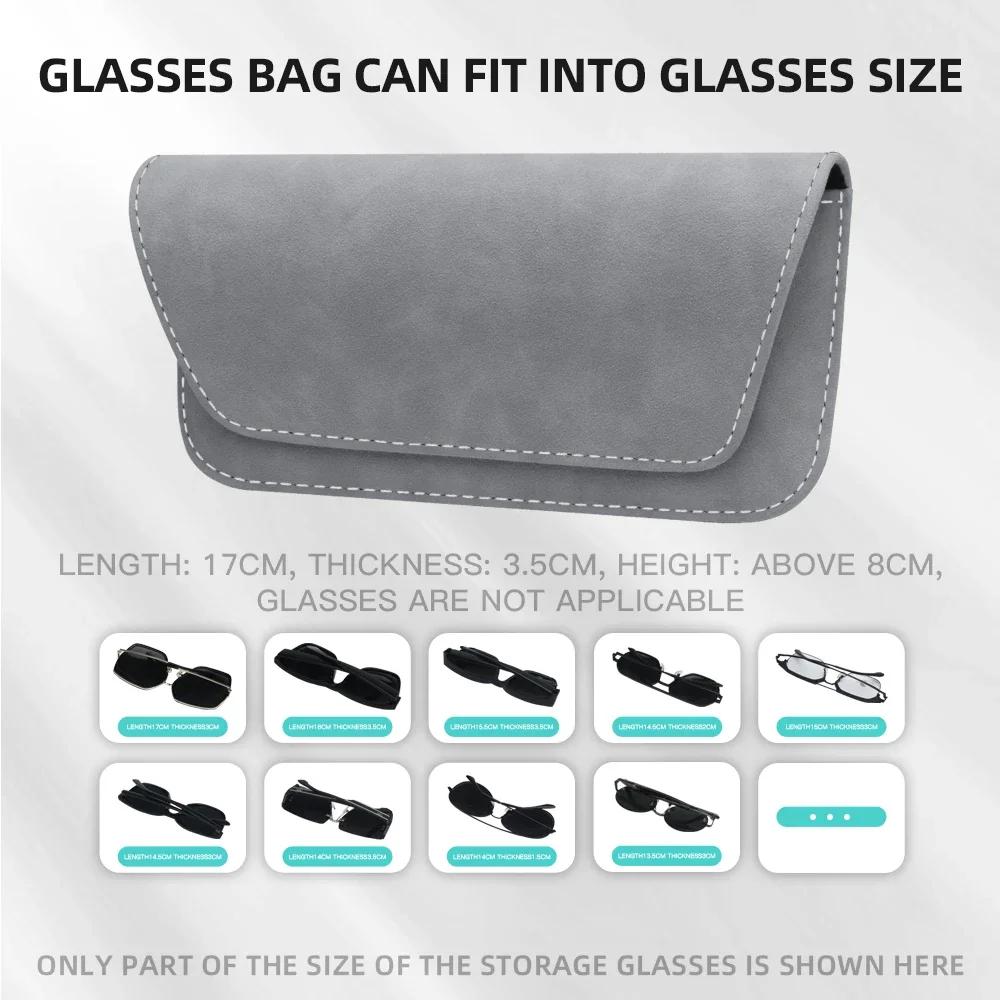 Car Glasses Holder Clip Accesorios Para Vehículos Internal Interior Decoration Case Cover Eyeglass Organizer Sun Glasses Storage