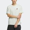 adidas Solid Color Cartoon Embroidered Outdoor Sports Short Sleeve Drop Shoulder T-Shirt Men Tops Linen-Green IS0303
