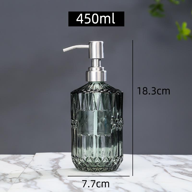 Nordische Badezimmerflaschen aus Glas: Spender für Duschgel, Lotion und Handdesinfektionsmittel