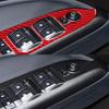 Red Carbon Fiber Interior Front Window Control Cover Trim For Colorado/Canyon US