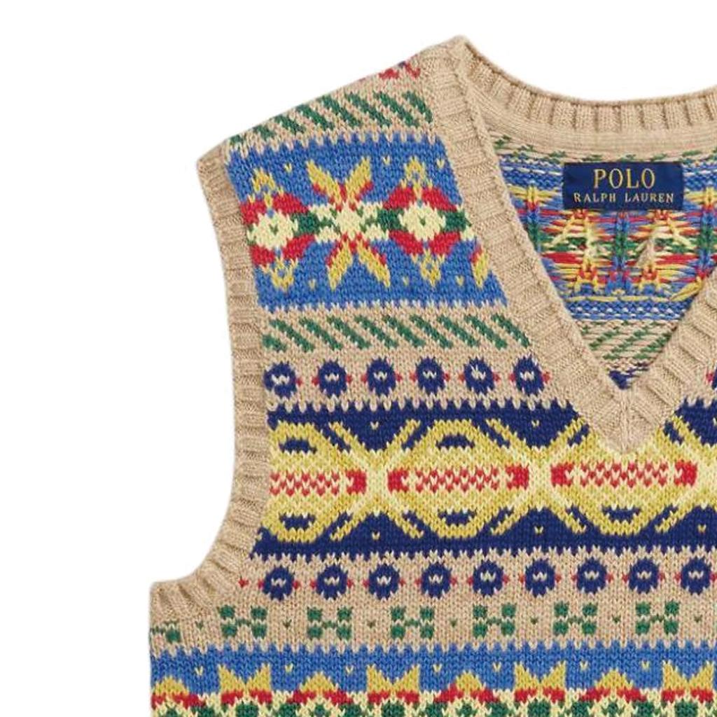 Polo Ralph Lauren Fair Isle Knit Sleeveless V-Neck Sweater Kids Sweater Multicolor 323935485-001