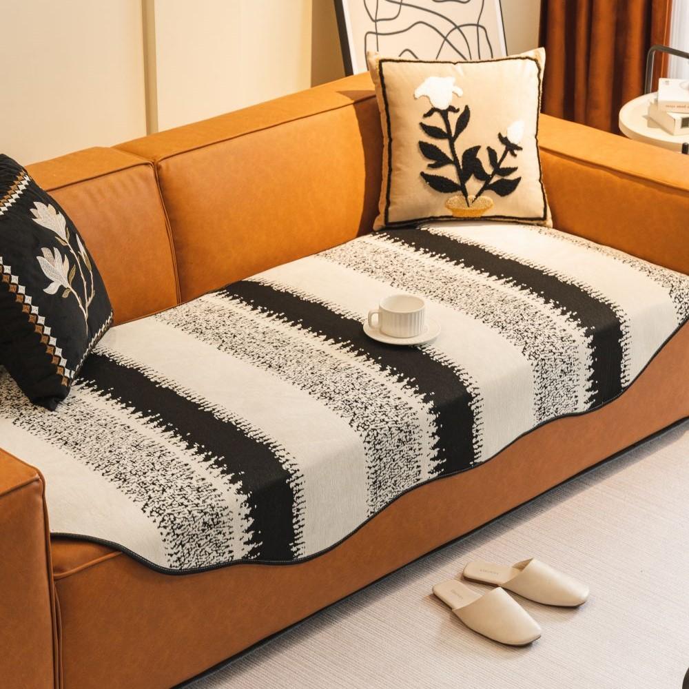 

Полосатые диваны Ковровые покрытия для диванов Коврик Секционный диван Пушистый нескользящий чехол для дивана из шенилла Неровность Подушка Ковер 90x90