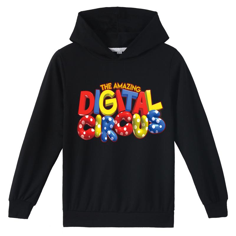 Dětská 3D mikina s kapucí ÚŽASNÝ DIGITÁLNÍ CIRKUSOVÝ pulovr Dětský svetr