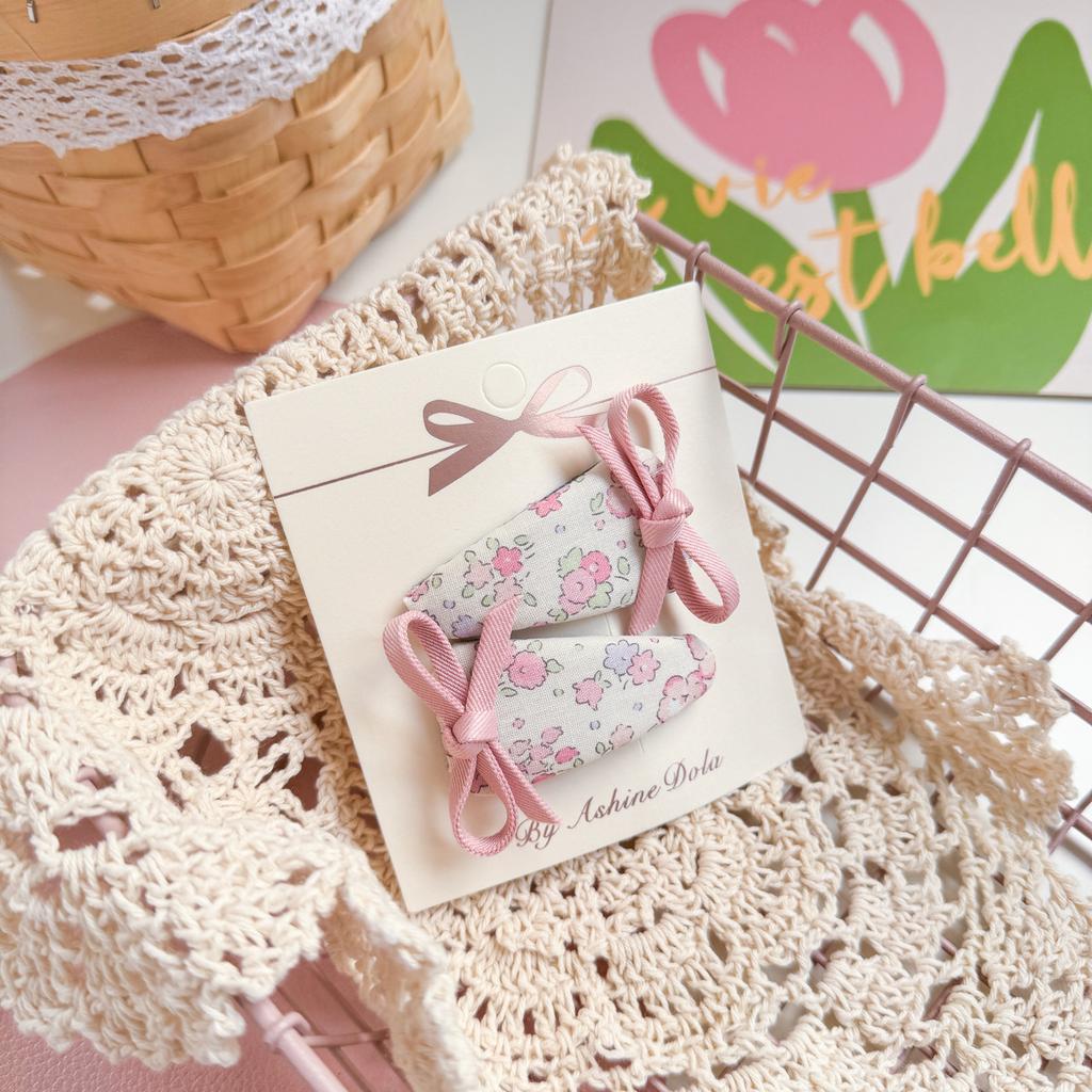 Cartoon Cute Rabbit Hair Clips Fabric Lace Children's BB Clips Hairpins for Baby Girls Kids Hair Accessories Headwear Hairgrips