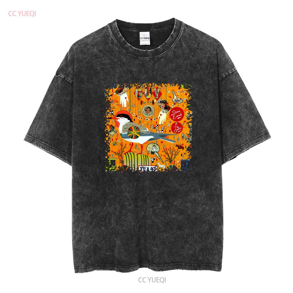 Steve Earle Band T Shirt Mans Fashion  Tops Summer Casual Vintage Washed Fashion Soft Designer Clothes Stylish Breathable