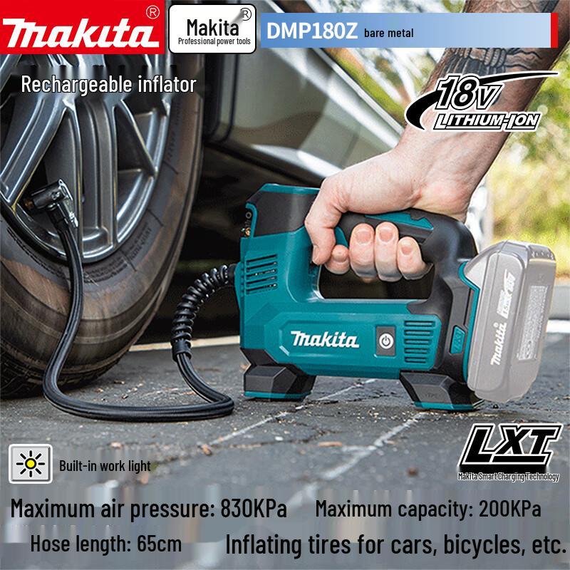 Беспроводной портативный автомобильный компрессор Makita, штекер CN (адаптер в комплекте)