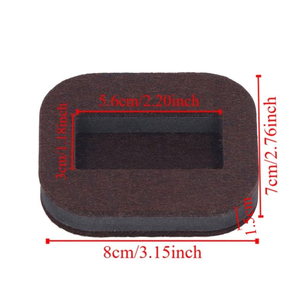 12PCS Felt Felt Caster Cups Non-Slip Mat Beige/Brown Furniture Floor Protectors 3.15" x 2.76" Hardwood Floor Protectors