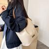 Soft Leather Casual Woven Underarm Bag Women's Large-capacity New Commuter Premium Tote Bag