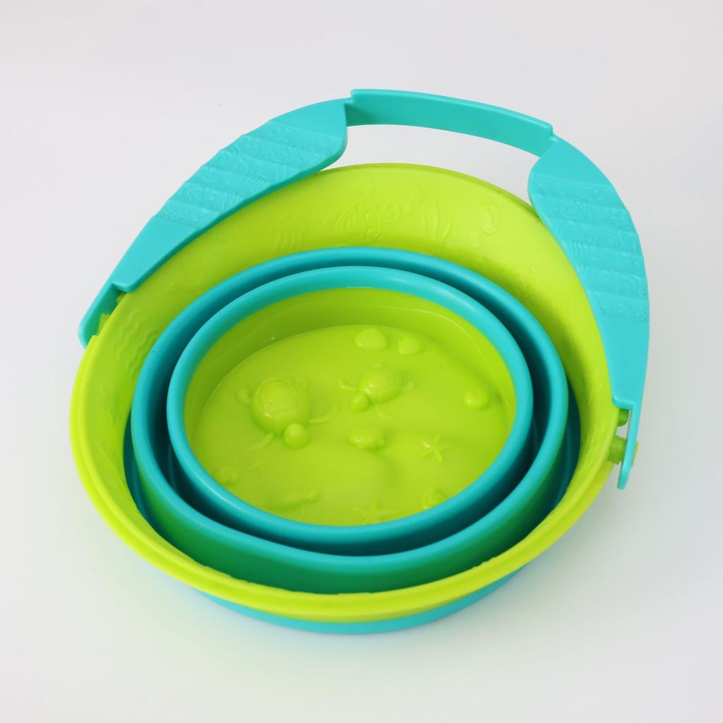 Sandbox bucket foldable Round XL - green