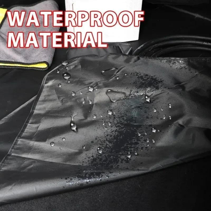 Universal Car Trunk Mat Liner Protector Foldable Black Boot Cover Waterproof Dustproof Anti Dirt Pad Easy Clean Auto Accessories
