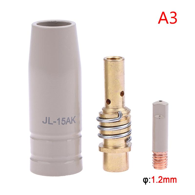 1/3Pcs 15Ak Coating Protection Nozzle 0.8/1.0/1.2Mm Contact Tips Non-Stick Welding Slag European Airless Nozzle