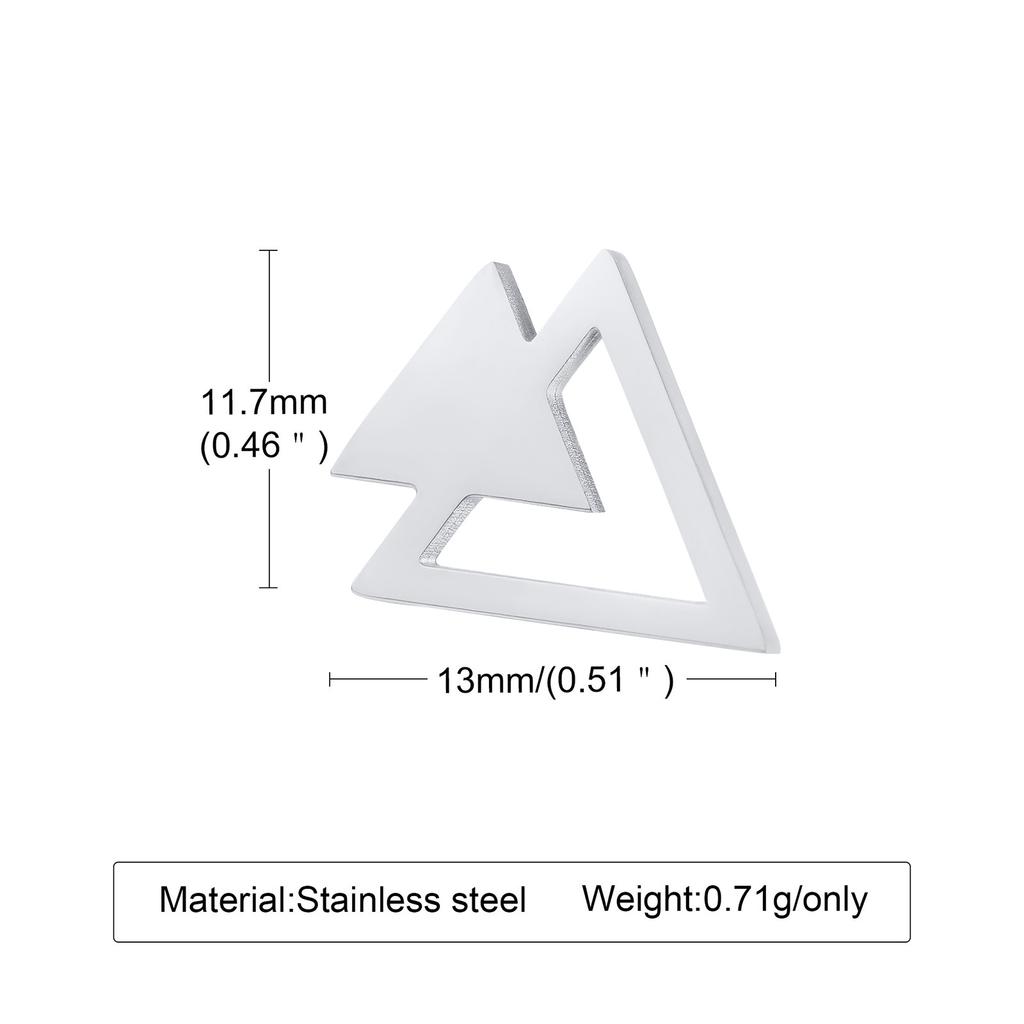 Stud Earring Men,Stainless Steel Double Triangle Arrow Arrowhead Geometric Minimalist Stud Earrings,Simple and Elegant Jewellery
