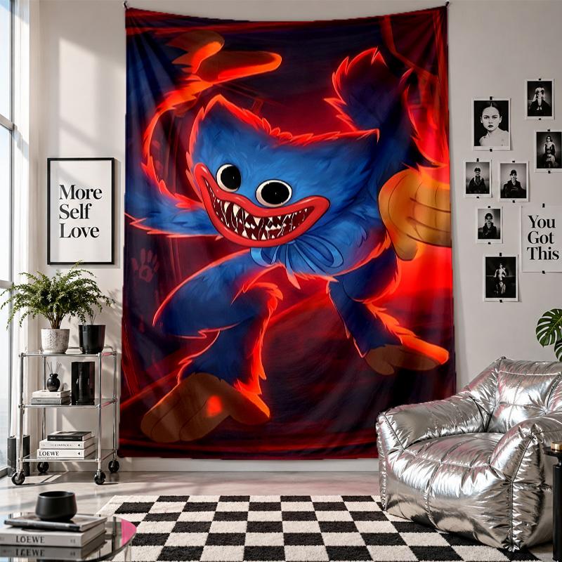 Wall TapestryHuggy Wuggy Art Hanging Cloth Decorative Background Cover for Room Decoration