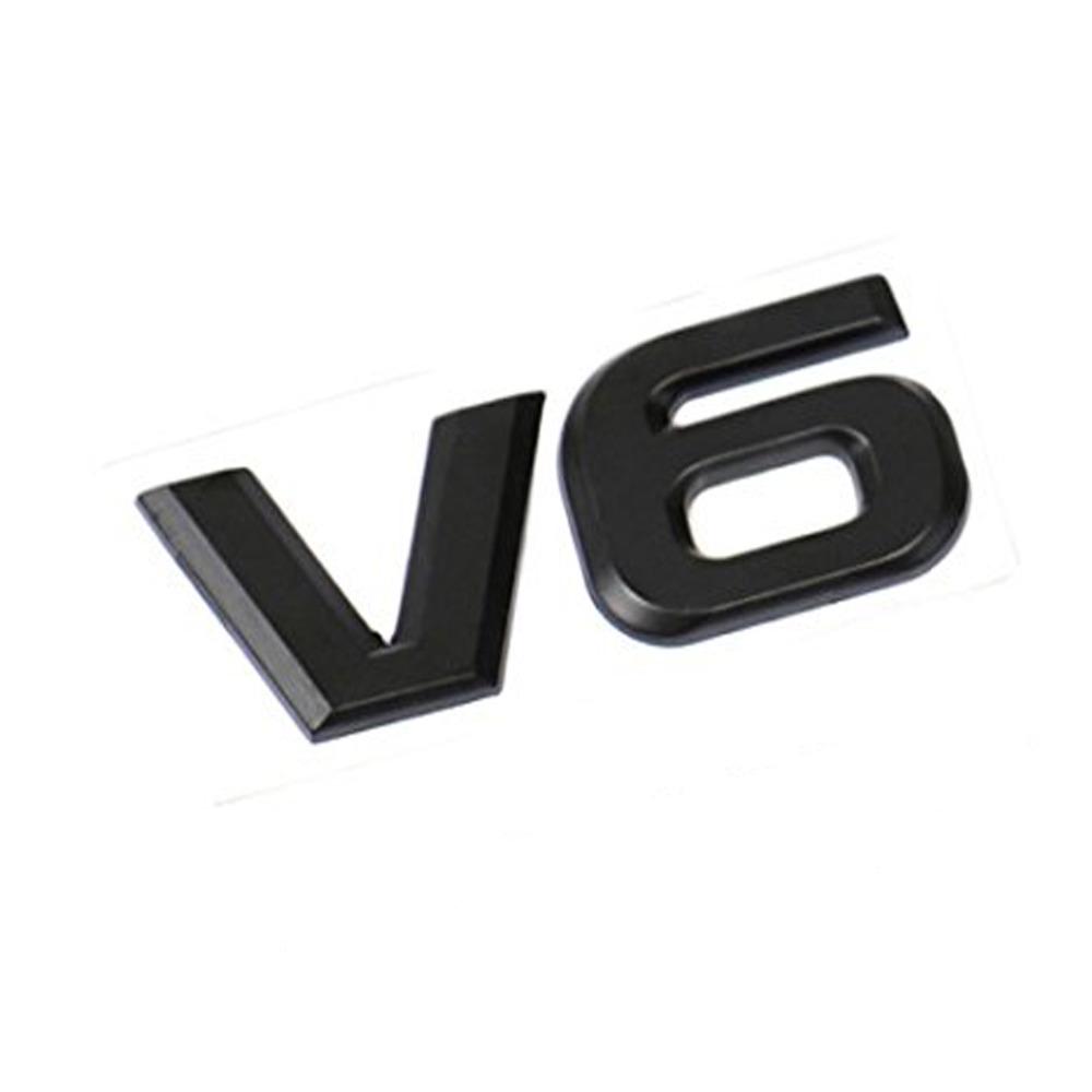

ZZTZZ 3D Metal V6 Engine Display Car Sticker Emblem Badge V6 Emblem 3D Badge Truck Nameplate Sticker Decal Replacement
